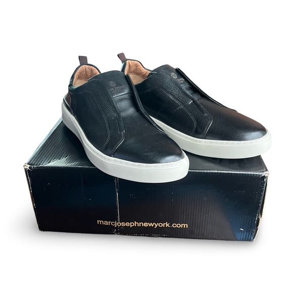 Marc Joseph Black Leather Station Street Slip-On Sneaker Mens Size 10 Like New - Picture 3 of 14